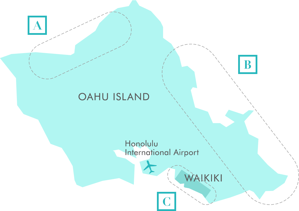ハワイの地図