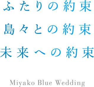 ふたりの約束島々との約束未来への約束 Miyako blue Wedding