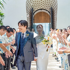 ウェディングレポート:沖縄 瀬良垣島教会 Y＆K様