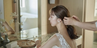 新婦のヘアセット